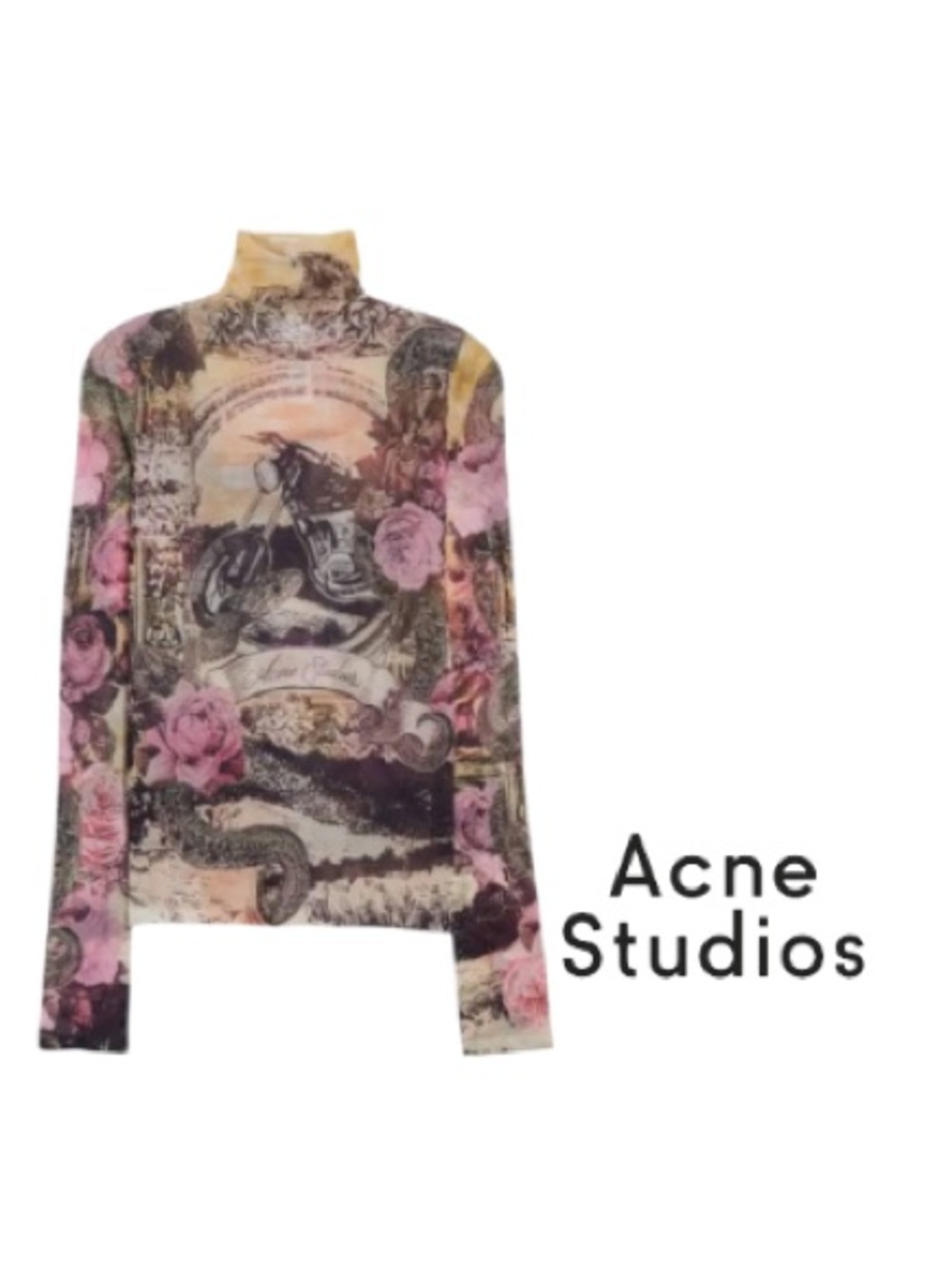 Acne Studios Denise Moto Frame Semi Sheer Top - Picture 3 of 17